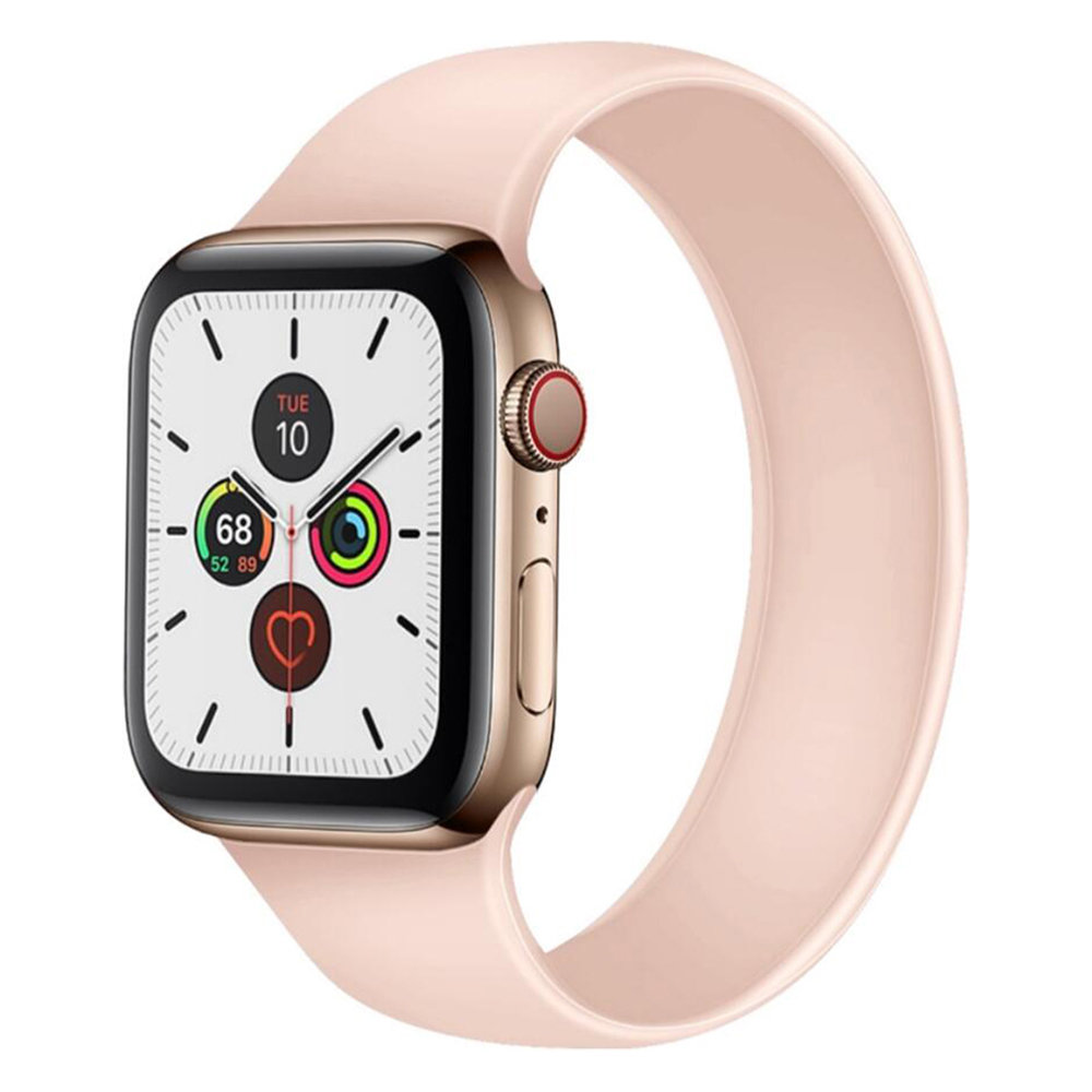 Shop4 Apple Watch 4 40mm Bandje Medium Siliconen Solo Loop